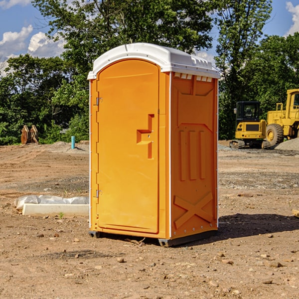 how often are the porta potties cleaned and serviced during a rental period in Bark River